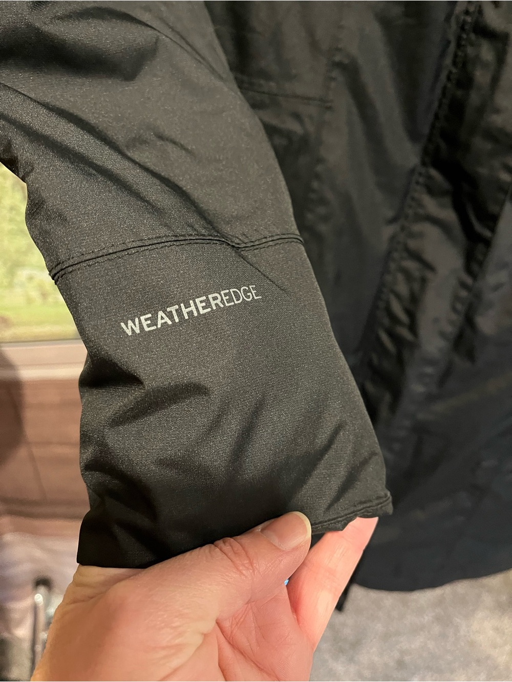 Eddie Bauer Women On The Go Black Hooded Quilted lined Rain Coat - Picture 5 of 9